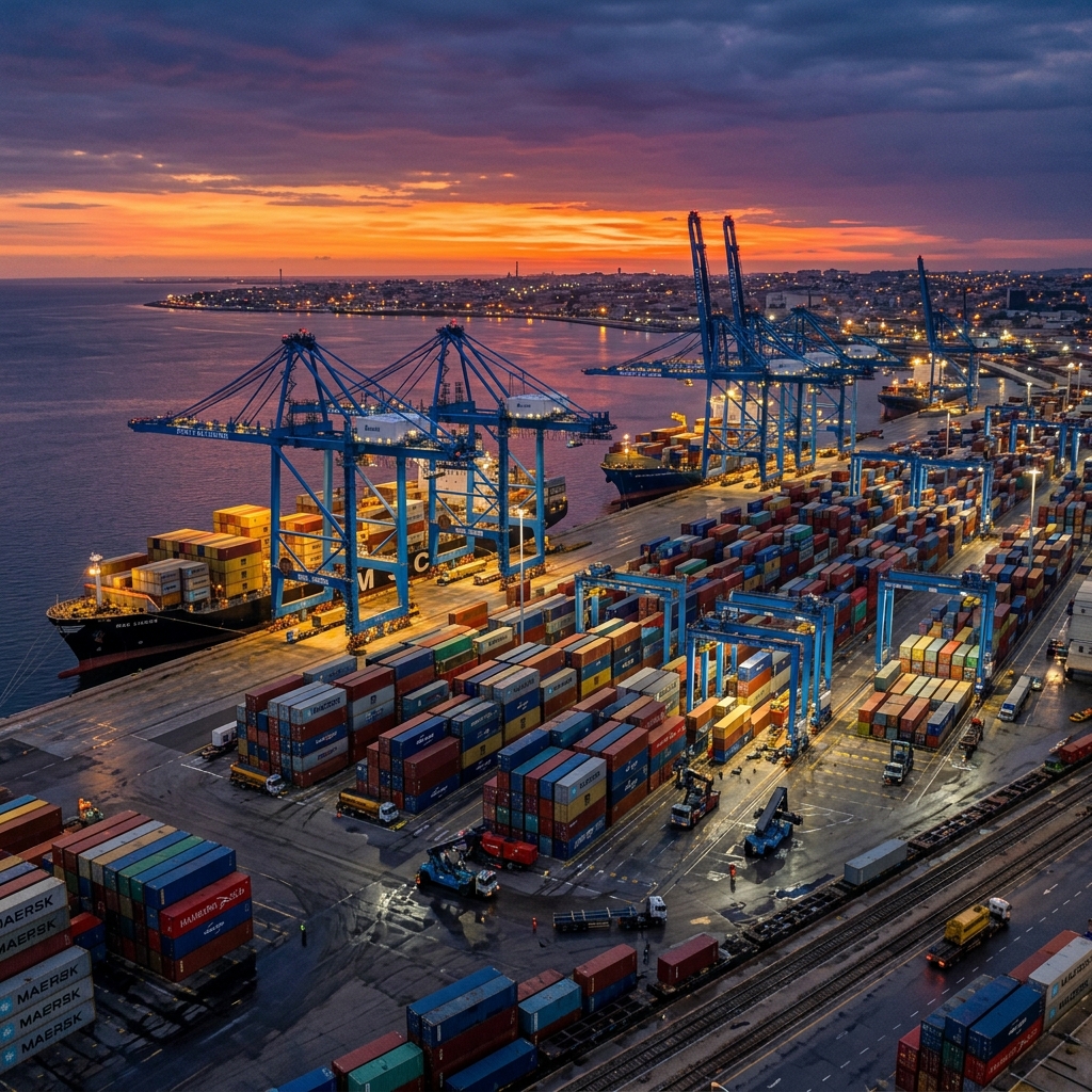 Industrial Port Background